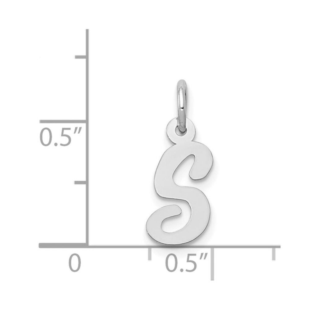 Kazi Luxury 14k White Gold Small Script Letter In… - image 3